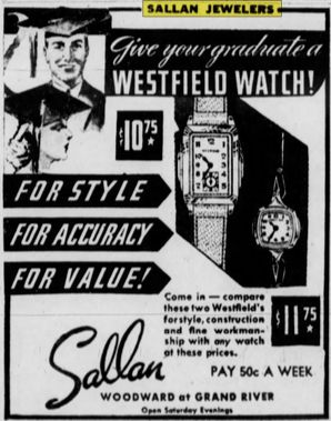 Sallan Jewelers - June 1941 Ad